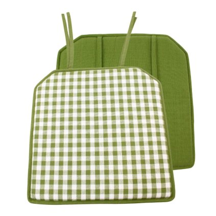 HOME ELEMENTS podsedák 40 x 40 cm, Zelené káro, set 4 ks (Množství 1 ks)