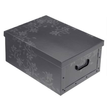 151155 1 home elements ulozna krabice s vikem barva bila s kvety