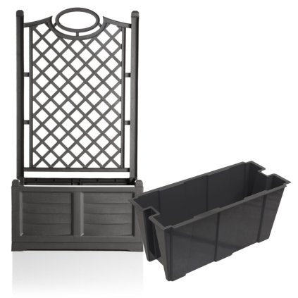 153940 3 truhlik s okrasnou mrizi separe vcetne nadoby antracit