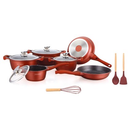 154057 sada nadobi royalty 13 ks barva burgundy