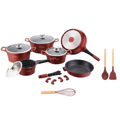 154063 sada nadobi royalty 17 ks barva burgundy