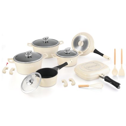 154075 sada nadobi royalty 18 ks barva kremova