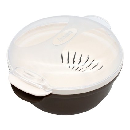 154475 naparovaci hrnec do mikrovlne trouby cooky 1 8l hneda