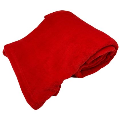 155630 1 mikroflanelova deka tmava cervena