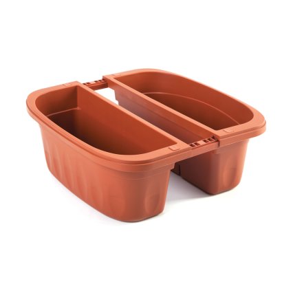 BAMA Závěsný truhlík na zábradlí KLUNIA, terracotta (Množství 2 ks, Rozměry 40 cm)
