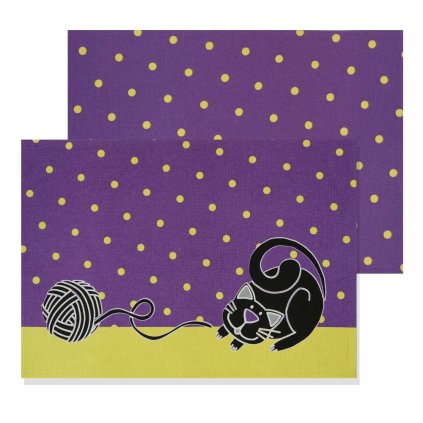Prostírání Kočka fialová (Množství 6 ks)