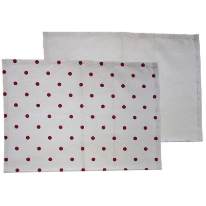 HOME ELEMENTS Prostírání 33*45 cm 6ks, Vínové tečky, šedé pozadí (Množství 6 ks)