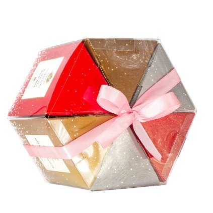 156363 2 arome caj v hexagonu zeleny a cerny 6 prichuti po 8 kusech