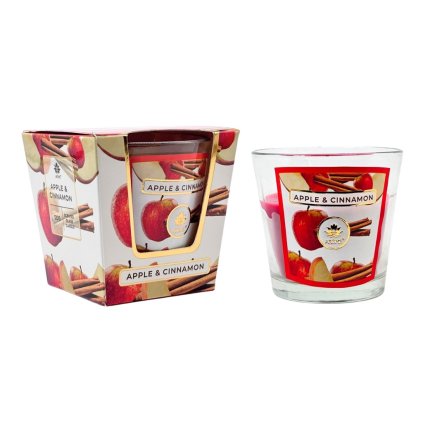 ARÔME Svíčka 120 g, ve skle 4ks, Apple & Cinnamon (Množství 12 ks)