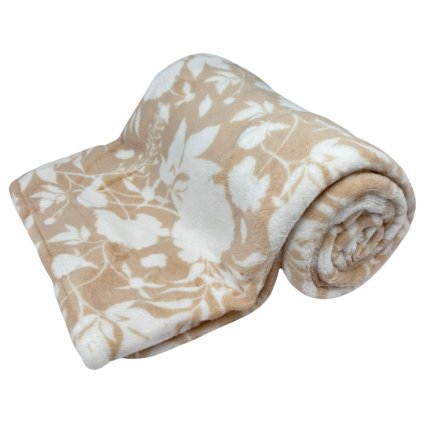 156594 3 home elements deka 150 x 200 cm 220 gsm tisk bezove ruze