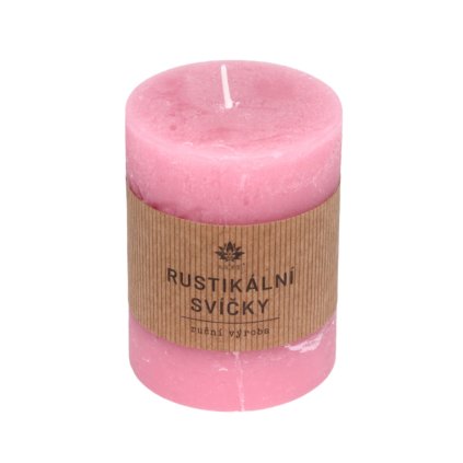 157725 arome rustikalni svicka 6x8 cm ruzova
