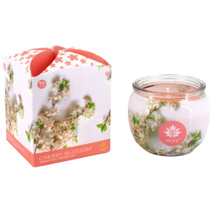 ARÔME Svíčka 90 g, ve skle a flower boxu 12ks, Chery Blossom (Množství 1 ks)