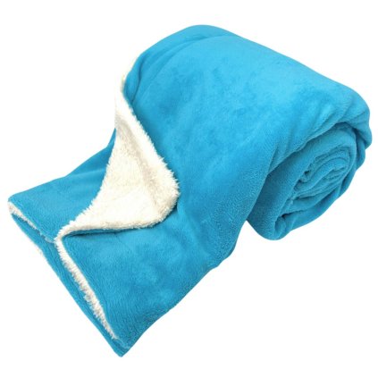 158447 home elements deka 150 x 200 cm s berankem mikroflanel tyrkysova