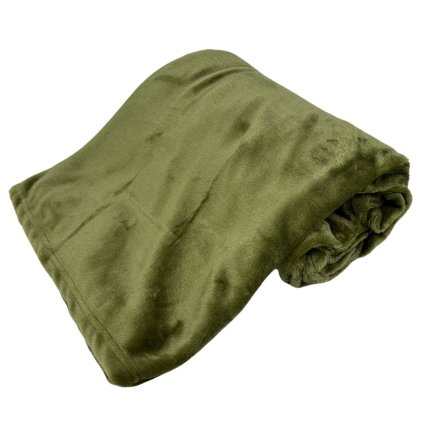 158408 home elements mikroflanelova deka 150 x 200 cm 220 gsm olivova