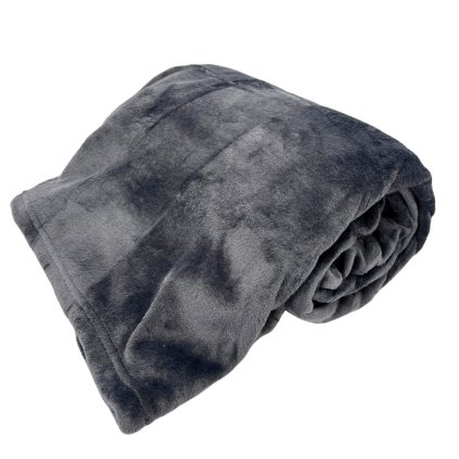 158402 home elements mikroflanelova deka 150 x 200 cm 220 gsm tmave seda