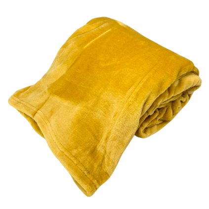 158411 home elements mikroflanelova deka 150 x 200 cm 220 gsm zluta