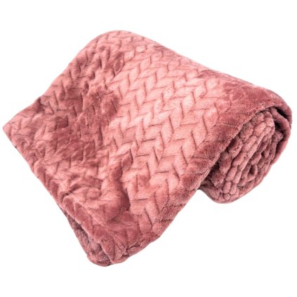 158426 home elements mikroflanelova deka 150 x 200 cm 220 gsm staroruzova jacquard