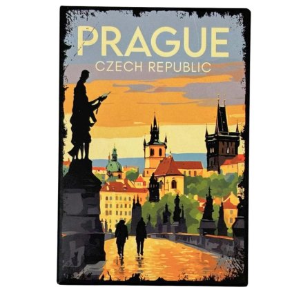 158636 gifty city plechovy magnet 8x5 5 cm retro karluv most