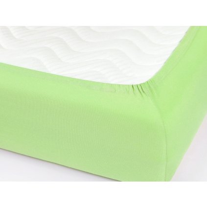 Prostěradlo jersey, světle zelené (Rozměry 60 x 120 cm)