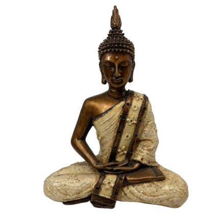163742 home elements buddha 27 cm barva kremova