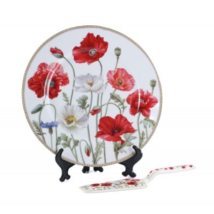 163820 home elements servirovaci talir 27 cm s lopatkou maky bile