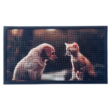 163886 home elements rohoz gumova pp kocka se psem sedici 45x75 cm