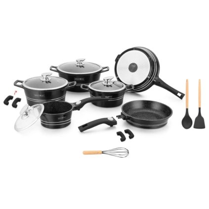 165599 sada nadobi royalty 17 ks barva cerna