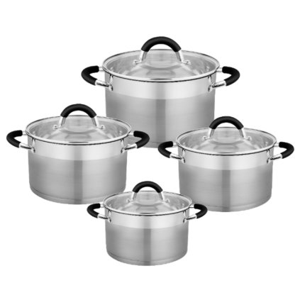 165899 haus roland sada nerezoveho nadobi 8 dilna cerne uchyty