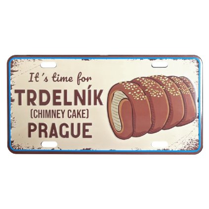 166727 plechova cedule trdelnik