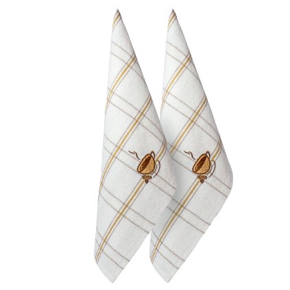 166907 arome home uterka 2 ks 50 x 70 cm bezove karo vysivka kava