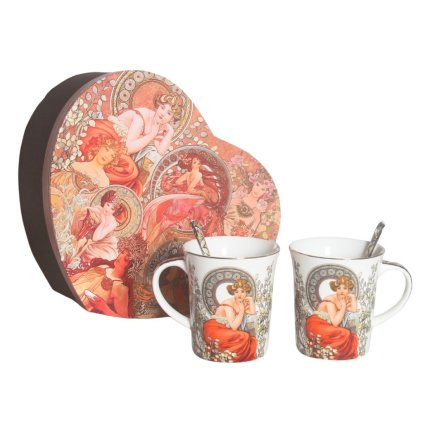 166925 home elements hrnek 400 ml se lzickou sada 2 ks mucha svetly