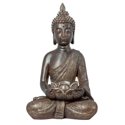 168383 home elements buddha 31cm barva hneda