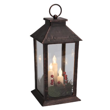 167315 lucerna s led svickami medena