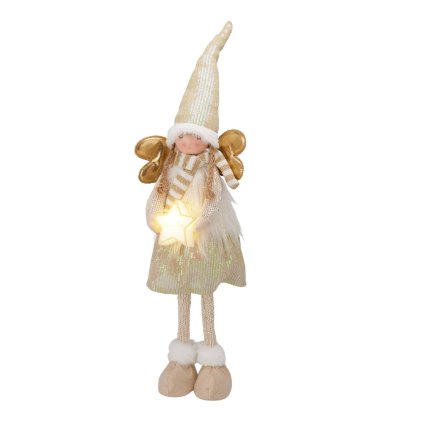 167342 plysovy andel led 67cm