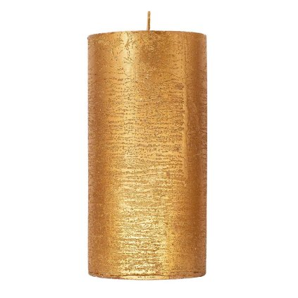 168494 arome rustikalni svicka 7x15cm metalicka barva zlata