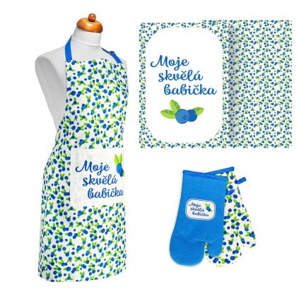 168623 arome home set moje skvela babicka zastera chnapka s magnetem dve uterky