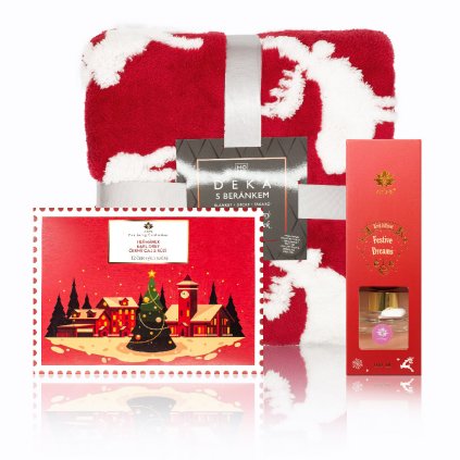 169079 1 home elements vanocni set berankova deka los caj v obalce a difuzer