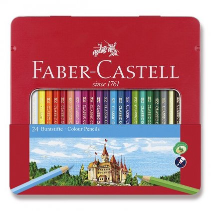 118437 1 pastelky faber castell 24 barev v plechove ktabicce