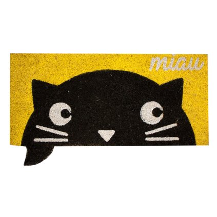 14963 home elements rohoz z kokosovych vlaken miau zluta 32x68 cm