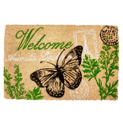 15033 home elements rohoz z kokosovych vlaken welcome motylek 40x60 cm