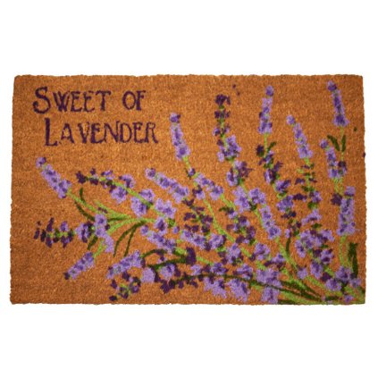 36302 home elements rohoz z kokosovych vlaken levandule s textem 40x60 cm