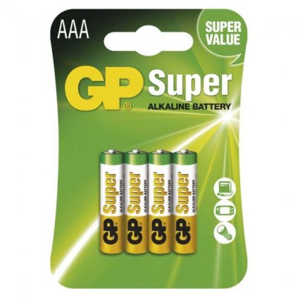 125799 alkalicka baterie gp 1 5v aaa 4 ks