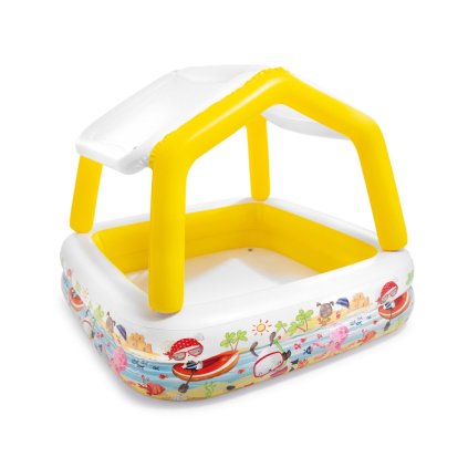 74598 1 bazen ocean se striskou zluty 157 x 157 x 122 cm