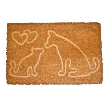 58217 home elements vytlacena rohoz kokosove vlakno kocka a pes 40x60 cm