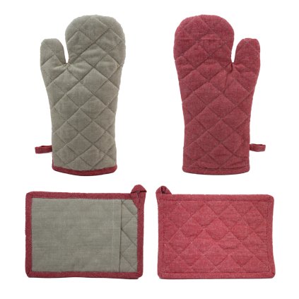 67535 home elements chnapka s magnetem a podlozkou z recyklovane bavlny 18x32 18x25 cm cervena