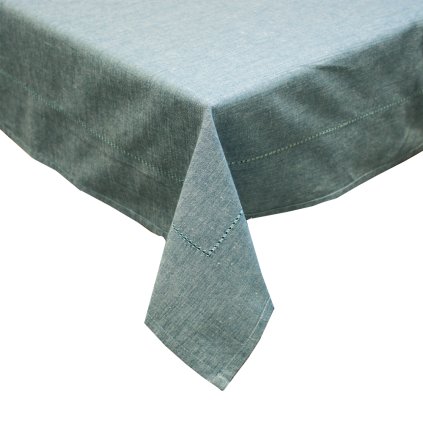 67589 home elements ubrus z recyklovane bavlny 90x90 cm modry s prositym lemovanim