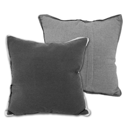 67571 home elements povlak na polstar s lemem svetle a tmave seda z recyklovane bavlny