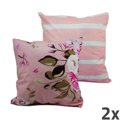 72518 home elements povlak na polstar 40x40 cm sada 2 ks dva designy ruzova ruze prouzek