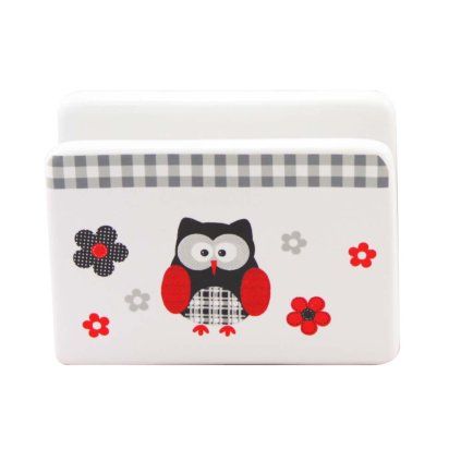 5678 2 stojan na ubrousky cerna sova