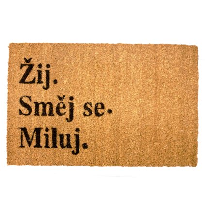 66479 home elements rohoz z kokosovych vlaken zij smej se miluj 40x60 cm